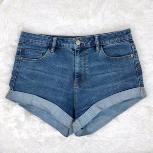Zara High Waisted Denim Shorts Size 8